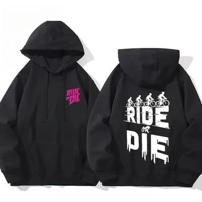 Ride or Die Printed Hoodie Fans Essentials Fashion Casual Sweatshirt Fashion Retro Autumn and Winter Cotton Hoodies Unisex