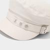 2025 New Style Women's Visor Cap - Flat-Top Beret, Star-Embellished Naval Cap, Japanese-Style Y2K Hot Girl Face-Slimming Cap