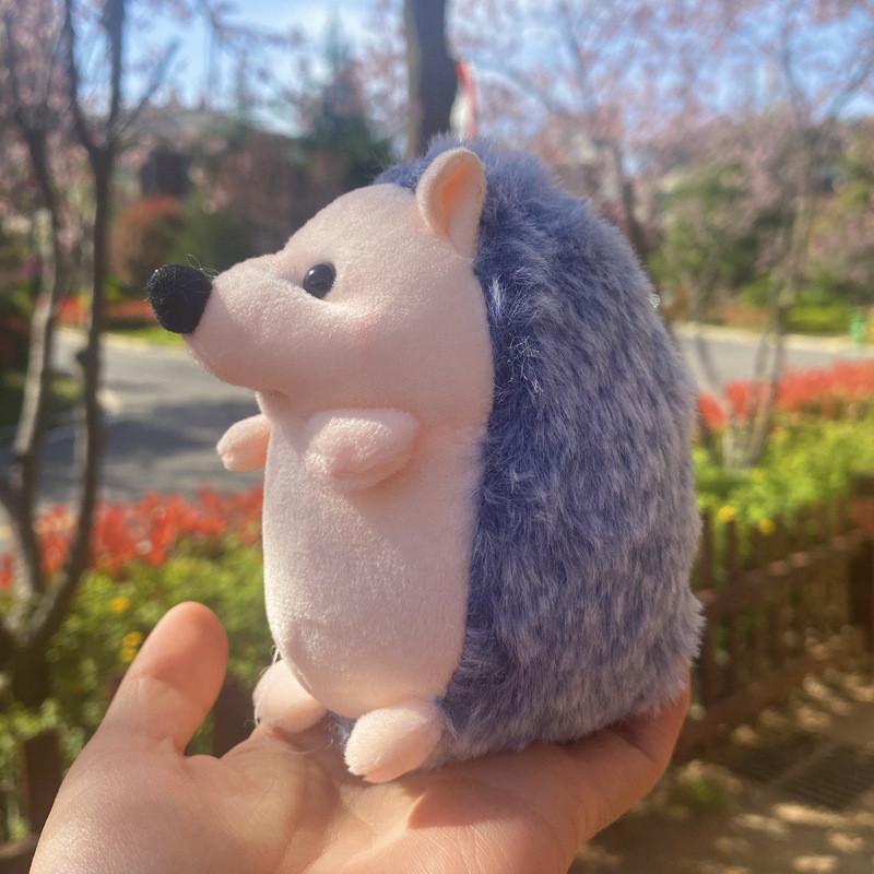 Cute Plush Hedgehog Pendant Soft Fluffy Hedgehog Doll Plush Keychain Cartoon Animal Pendant Student Couple Children Gift