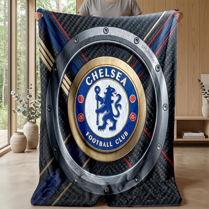Chelsea FC Theme blanket Soft Flannel Blanket Plush Throw Blanket Cozy Sofa Bed Blanket for Home Decor