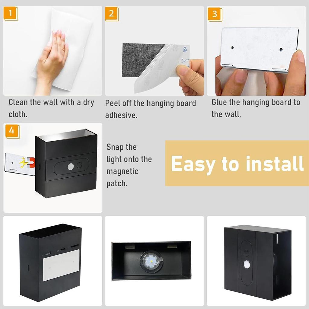 Motion Sensor Usb Rechargeable Led Wall Lamp With Night Dimmable Lamps Indoor Wireless Light Decorative Living Room Up-Down Dual