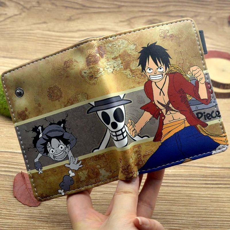 Anime One Piece Wallet Luffy Zoro Tony Tony Chopper PU Print Coin Purse Cartoon Kawaii ID Card Holder Short Wallet Kid Gifts