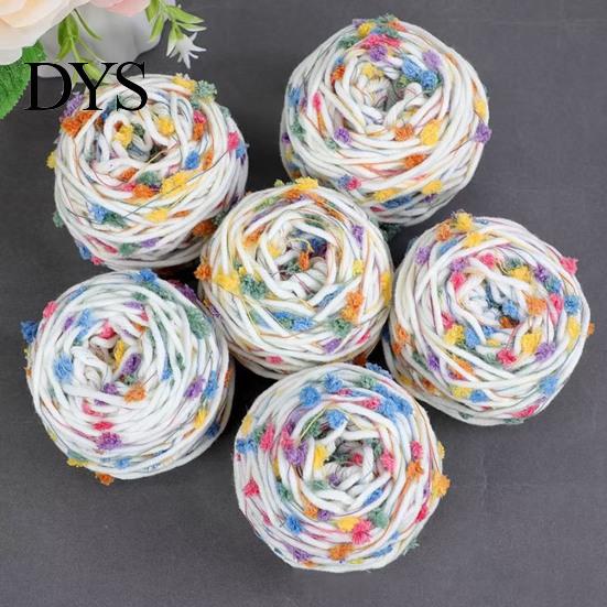 Wool Yarn Crochet Soft Comfortable Multi-purpose Knitting Colorful Fur Ball Thread Home Use Hand