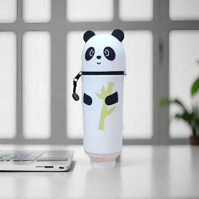 Pencil Case Desktop Stand Up Pen Holder Cartoon Animal Design Silicone Pencil Storage