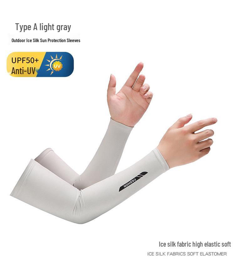 

Unisex Half Finger Ice Silk UV Protection Sleeves - Breathable, Nylon Arm Sleeves for Outdoor Sports and Driving One Size