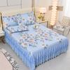 3Pcs Summer Bed Skirt Style Bedspread Lace European Style Three Piece Set Skirt Style Bed Cover Mattress Dust Protection Cover