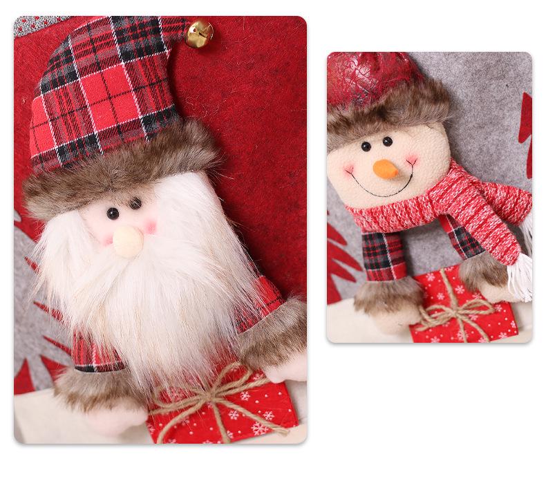 Weihnachtsmann 3D Cartoon Kunstleder Stuhlhussen Set