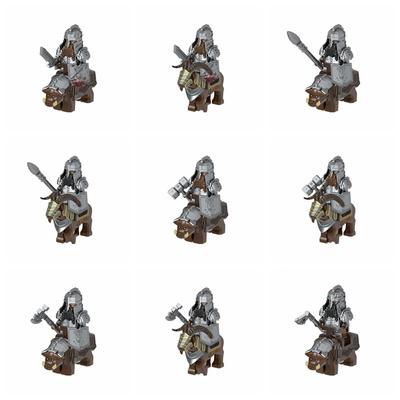 1 stücke Mittelalterlichen Ritter Soldaten Mini Ation der Herr der Ringe Fakten Bausteine Rüstung Schild Waffe Spielzeug Für Kinder