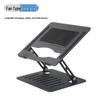 360° Rotating Laptop Stand with Detachable RGB Fan and Cooling Support