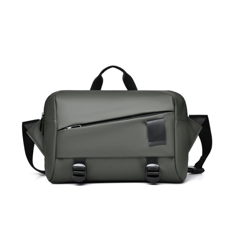 

Мужская простая сумка через плечо Модная одноплечевая сумка Большой вместимости Водонепроницаемая сумка-почтальонка Деловая сумка-портфель зелёный