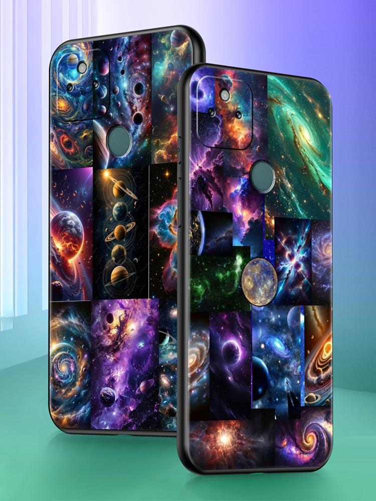 Universe Starry Sky Moon Phone Case Cover for Google Pixel 10 9 8 7 6 9A 8A 7A 6A Pro Shockproof Soft TPU 10 Pro XL Shell Fundas