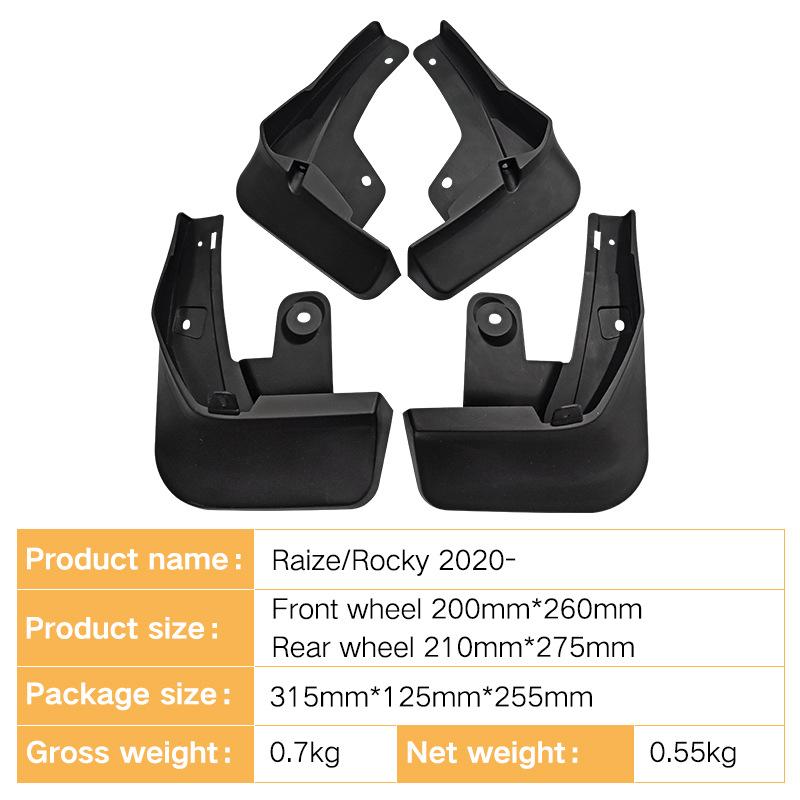 Suitable for 2020-2021 Toyota Raize Rocky Car Tire Fender, Fender Pi Tile