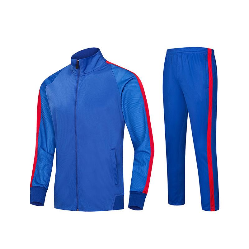 Kinder Herfst Winter Warm Voetbal Trainingspak - Jas met Lange Mouwen en Pluche Voering met Teamopdruk voor Jongens en Meisjes