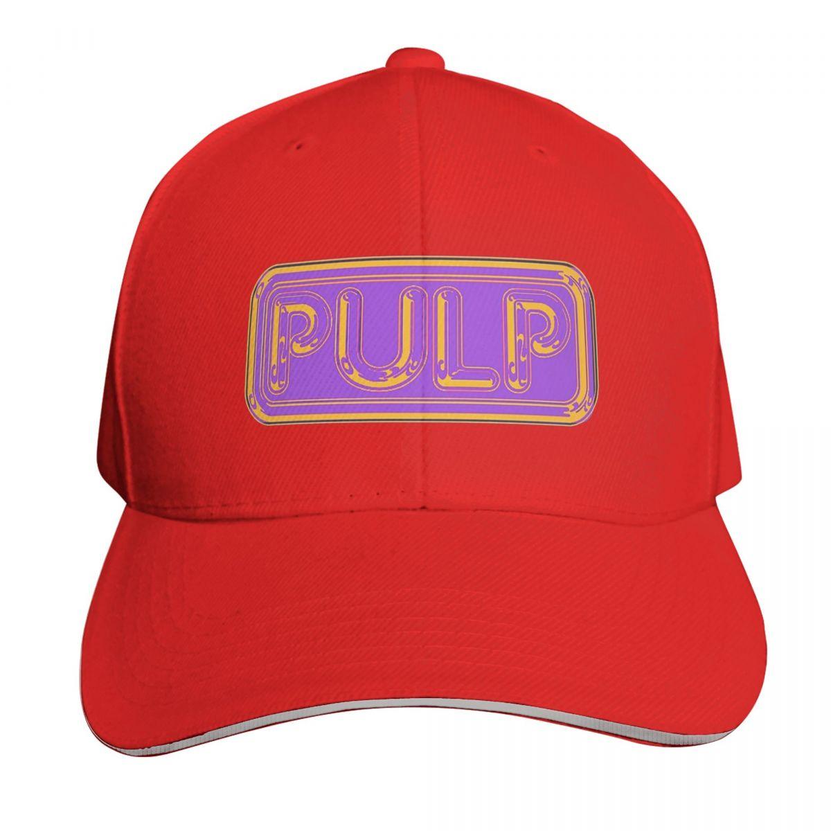 

Кепка с логотипом рок-группы Pulp Модная повседневная бейсболка Регулируемая кепка Хип-хоп Летняя Унисекс Бейсболки One Size