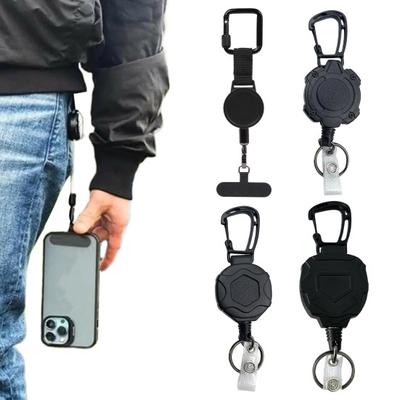 Chaveiro Cordão para Celular com Alça Fácil de Transportar Suporte Retrátil para Celular Rotação Ajustável Rotação Sem Fio Cabo Antifurto