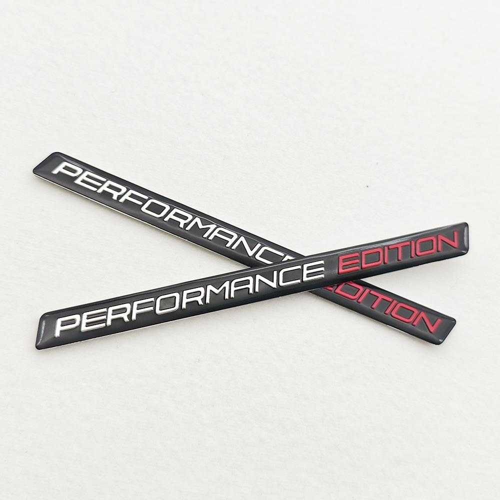 2PCS 3D Aluminium Performance Edition Emblem Car Logo Badge Decoration Rear Trunk Fender Sticker Decal Motorcycle Accessories Lzkpf00