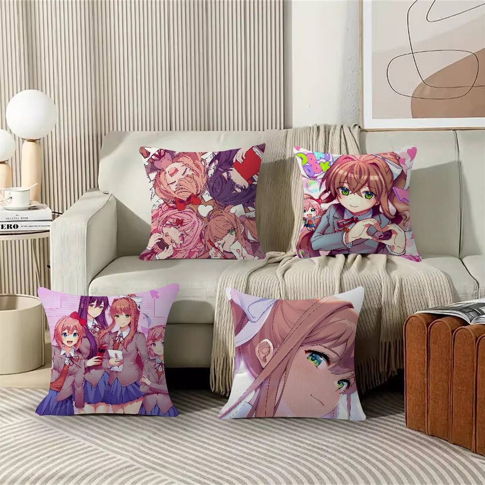 Game Doki DDoki Literature CClub Cartoon Pillow Gifts Home Office Furnishings Bedroom Sofa Car Cushion Cover Case xcm