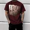 Summer Men's 3D Printed Crew Neck T-Shirt Fashion Versatile Breathable Trend Casual