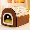 Houndstooth Dog Bed for Large Dogs & Cats - Autumn/Winter Deep Sleep Bed