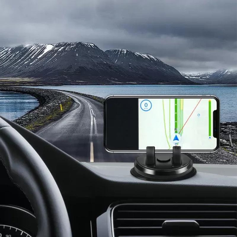 Uniwersalny uchwyt samochodowy na telefon na deskę rozdzielczą z obrotem 360°, antypoślizgowa gumowa podkładka, podstawka na telefon