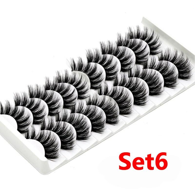 8/20 párov 15-20 mm prírodné 3D umelé mihalnice Makeup Kit Mink Lashes Predlžovanie norkových mihalníc