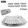 30Pcs for Husqvarna Lawn Mower Stainless Steel Replacement Cutting Blades, 35x18mm