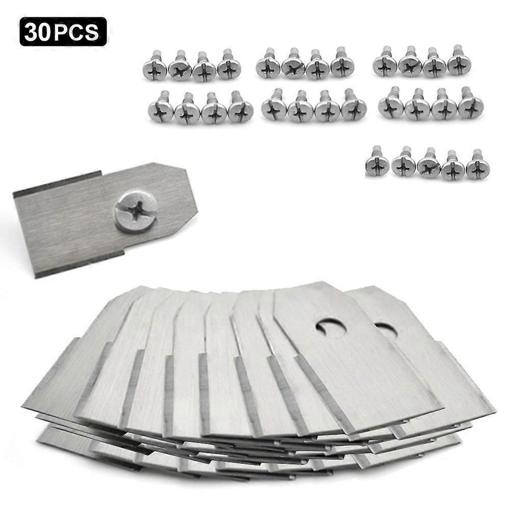 30Pcs for Husqvarna Lawn Mower Stainless Steel Replacement Cutting Blades, 35x18mm