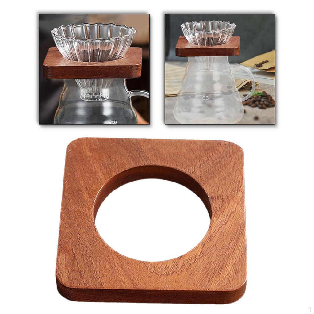 Coffee Cup Holder Filter Tray Shelf Wooden for Restaurant