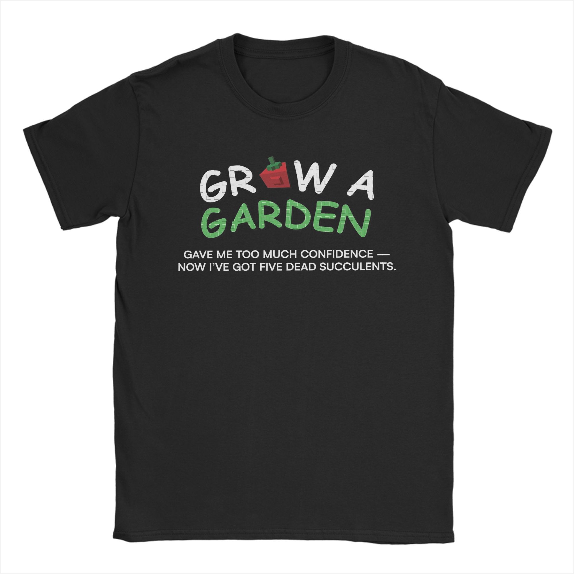 

Grow A Garden Game T-Shirts Men Humor Pure Cotton Tee Shirt Round Collar Short Sleeve T Shirt Unique Clothing XL