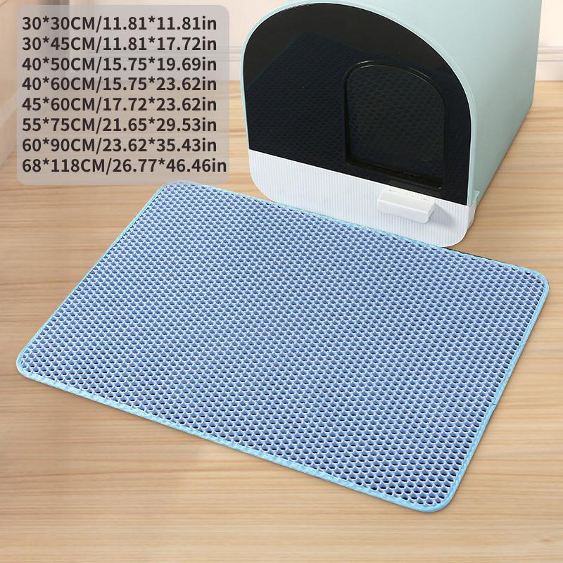Litter Cat Mat Tray Mat Of Large Size Double Layer Honeycomb Waterproof Holes