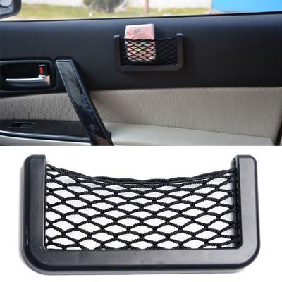 Probable Mesh Resilient Vehicle Net Bag Car Storage Pocket Mesh Storage Bag Car Hanging Ornament