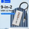 USB 3.2 + TYPE-C 3.2 + SD/TF + 15W Fast Charging USB Phone Charger Station Power Adapter USB Hub Multi Port Extender for Mobile Phone Tablet Charging