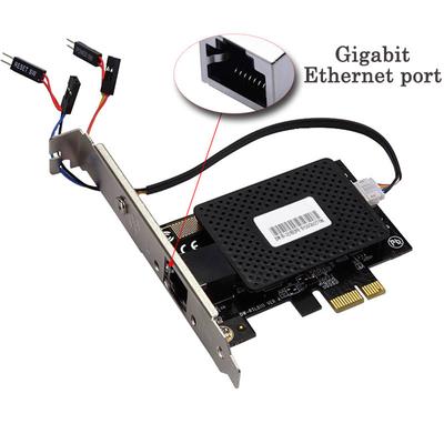 1000Mbps PCI-E PCI Express Rj45 Gigabit Ethernet Network Card for Desktop Computers with Power On/off Controller