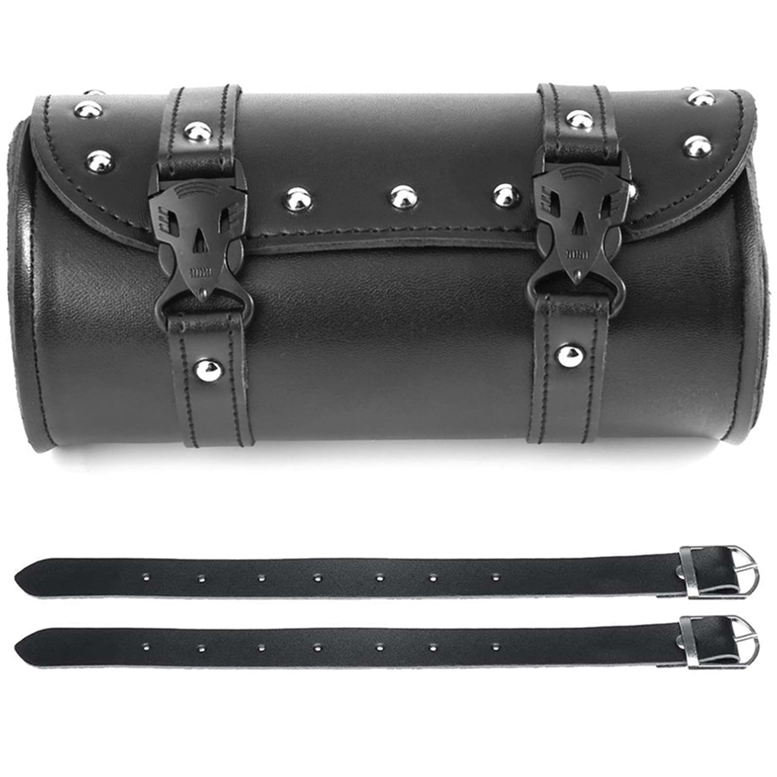 

Samcos Мотоциклетная Мини-Тип Инструмент Задняя Сумка для Хранения из ПУ Кожи с Шипами Легко Устанавливается чёрный