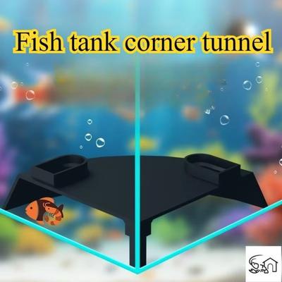 Plastic Small Fish Shrimp Concealed Room Corner Design Hideouts Suitable for 20-60cm Wide Aquarium