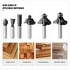 15pcs 8mm Shank Wood Cutting Mills Router Bit Set Trimming Straight Milling Cutter for Woodworking Wood Bits