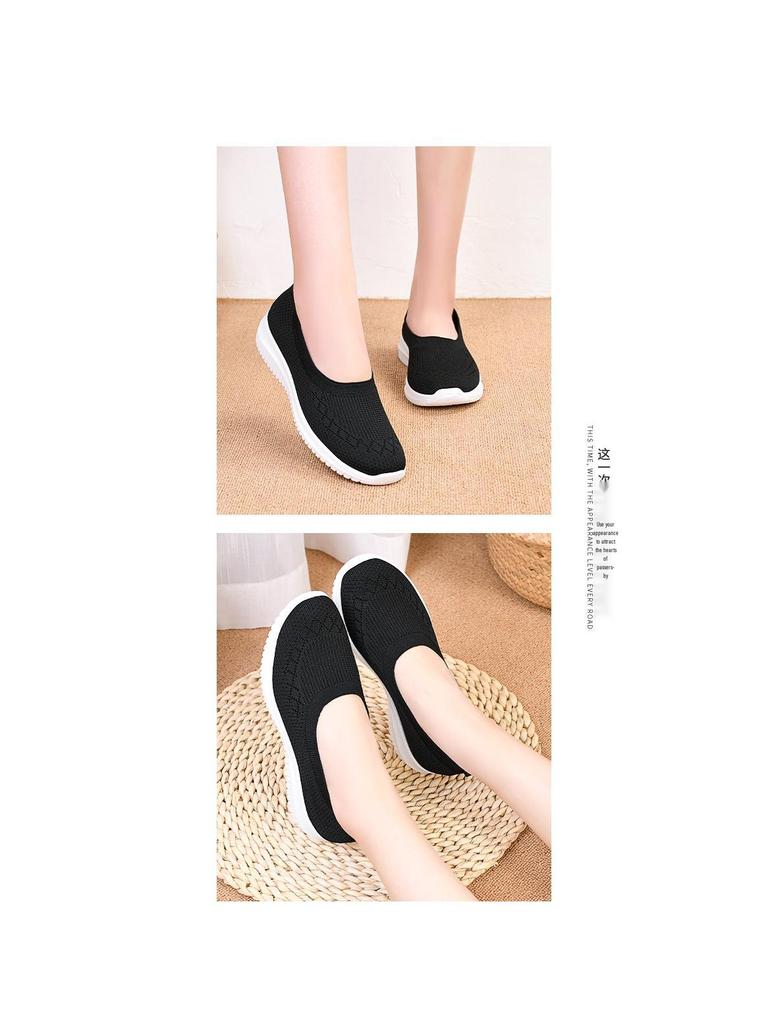 Women's 2025 New Breathable Woven Casual Shoes - Soft Sole, Large Size, Cross-Border Style