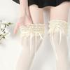 Nylon Lace Knee High Socks Bow Knot  Stockings