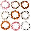 Skull Pumpkin Spiders Bead Bracelet Elastic Wristband Jewelry Stackable Bangl