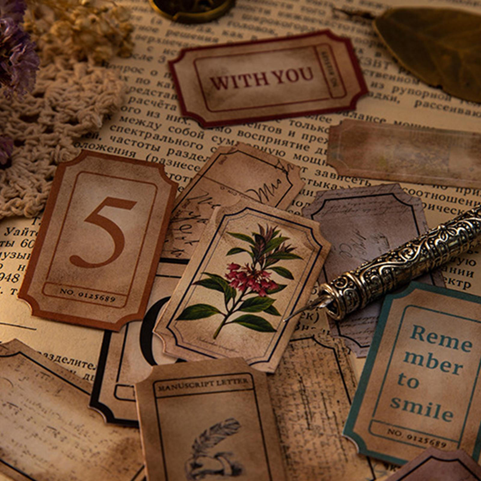 

Vintage Stickers, Decoupage Stickers Antique Journal for DIY Crafts Journals StyleI