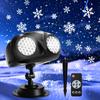 Christmas LED Snowfall Projector Light Snowflake Laser Landscape Light Adjustable Rotation Spotlight Lightning Garden Party Lamp