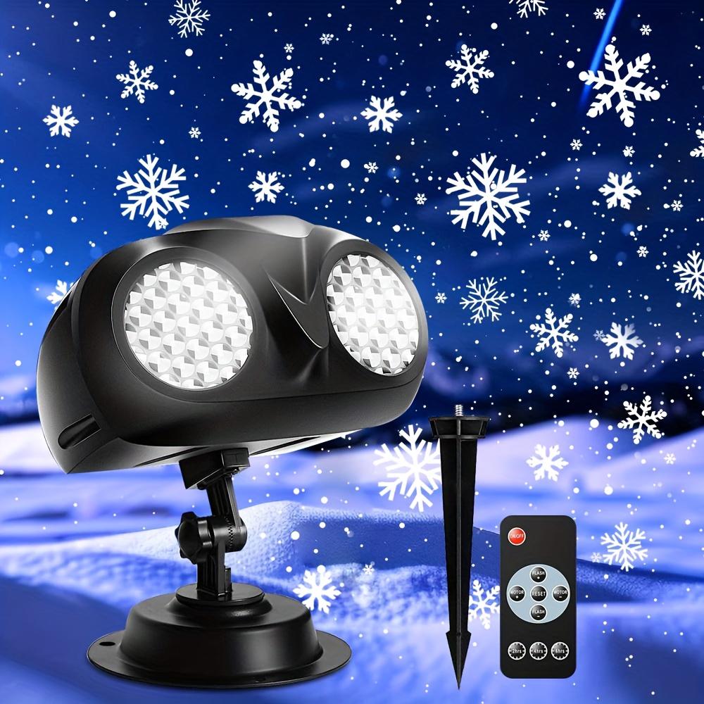 Christmas LED Snowfall Projector Light Snowflake Laser Landscape Light Adjustable Rotation Spotlight Lightning Garden Party Lamp