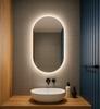 Lustro Owalne Led 55X90 Wodoszczelność Ip65 Wieszane Pion Poziom Luna