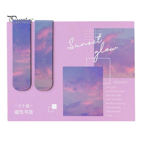 

2 шт. магнитная закладка романтическое облако небо пейзаж простой и литературный книжный маркер зажим для книголюба милый книжный маркер-маркер магнит для поиска