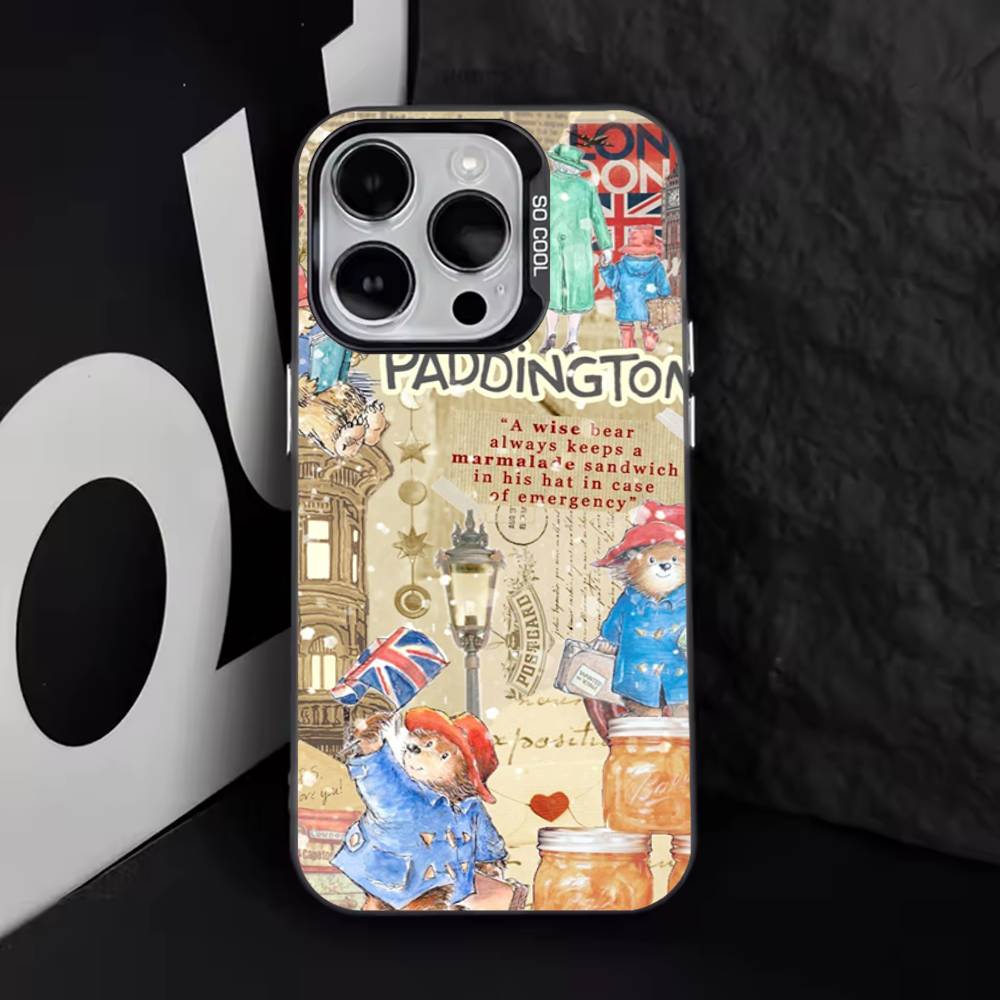 Cartoon P-Paddington B-Bears Phone Case For iPhone 17,16,15,14,13,12,11,Pro,Max,Plus,E,Air,Mini Black Tpu Cover