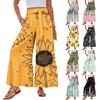 Damen Freizeithose mit weitem Bein, Stretch, Hoher Bund, Gerüschter Saum, Weite Beine, Mit Gürtel und Taschen
