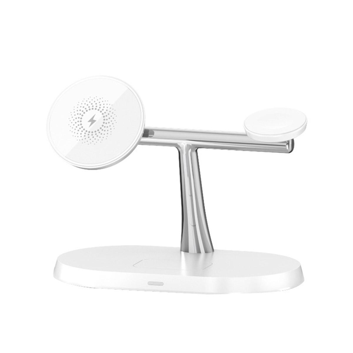 

100 Вт 3 в 1 беспроводное зарядное устройство для iPhone 12 13 14 15 для Magsafe Charger Airpods Pro Apple Watch 9 8 7 6 QI быстрая зарядная станция белый