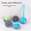 Detachable Handle Pot Brush - Non-Damaging Steel Wire & Plastic Cleaning Ball