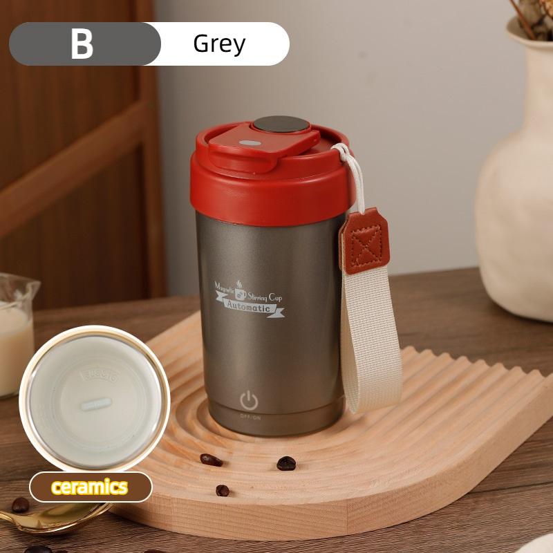 Fully Automatic Magnetic Stirring Cup, Smart Cup with Temperature Display, and Built-in Self-stirring Mechanism