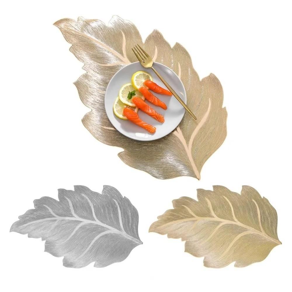 2Pcs Non-Slip PVC Table Mat Anti-stain Decorative Table Mat Tableware Pad  Table Decoration